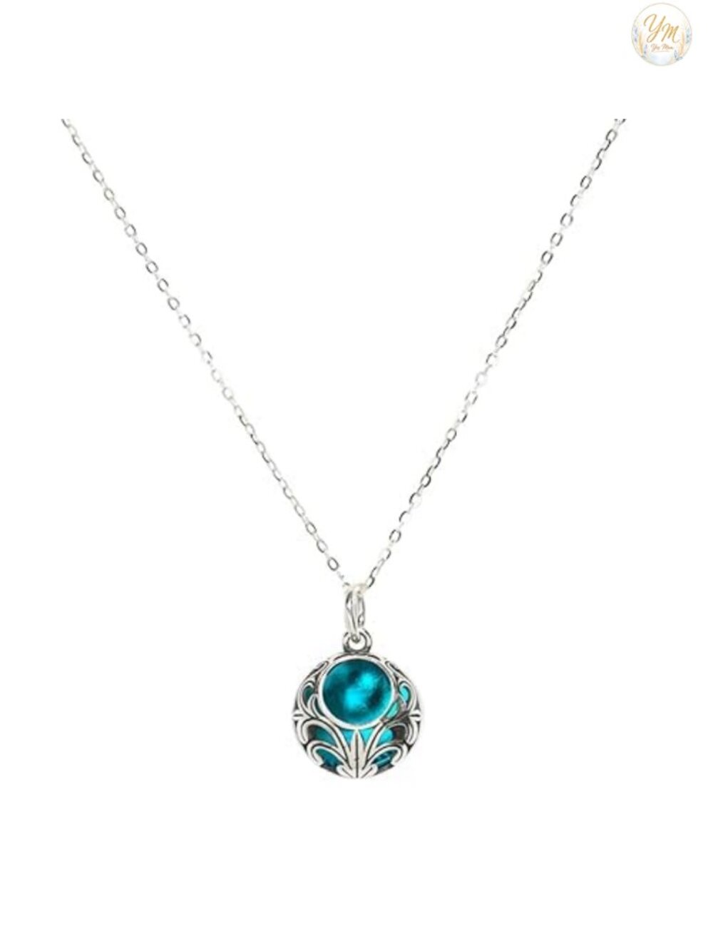 Handmade Vintage Lace Necklace Recycled Glass Sterling Silver Eco Friendly